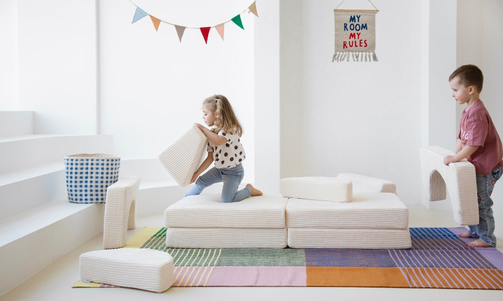 Spielcouch-Sofa für Kinder – 10-teiliges Set für Schlaf- und Spielbereich - KomfortKissen.de