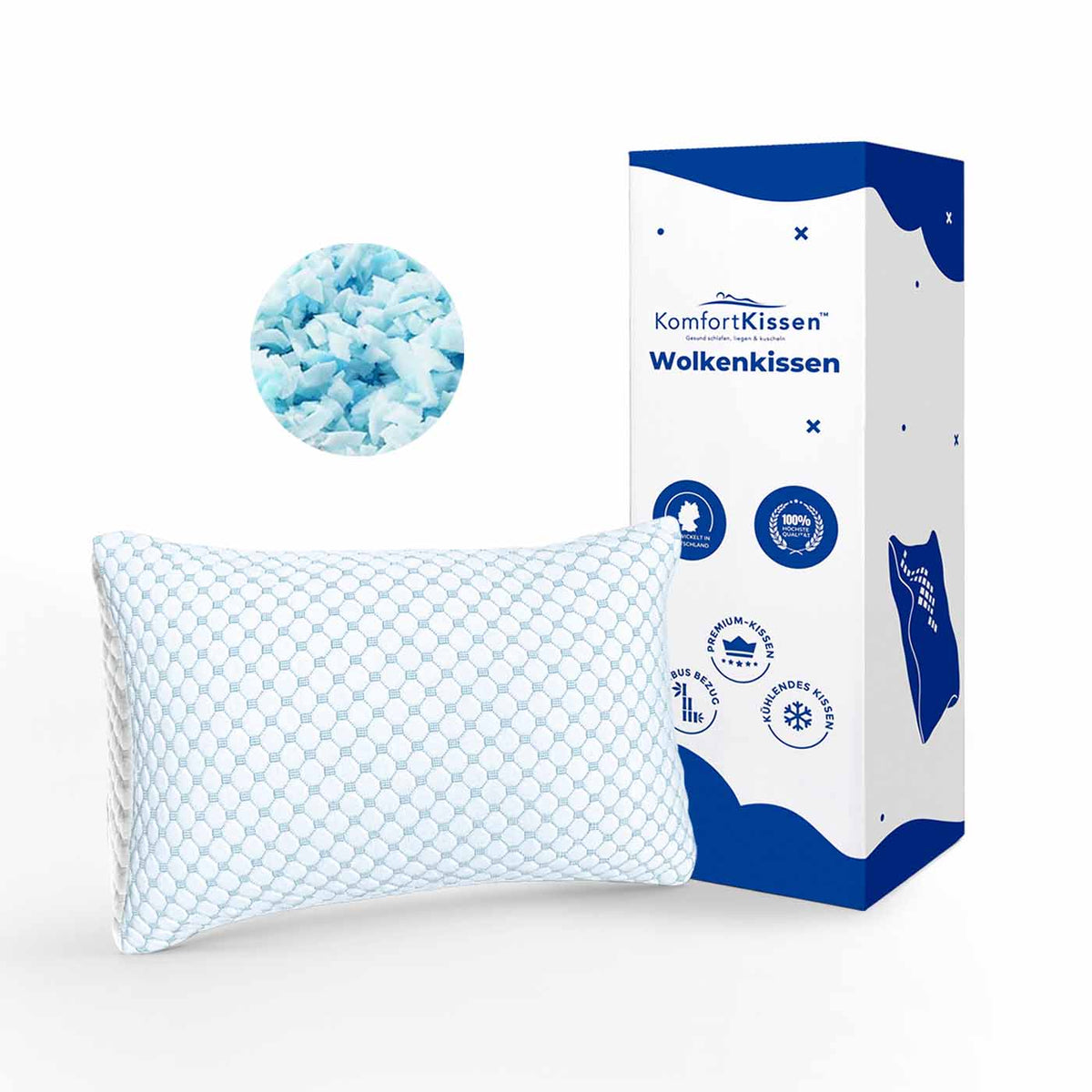 Wolkenkussen - Premium Memory Foam Kussen - Hoogte verstelbaar