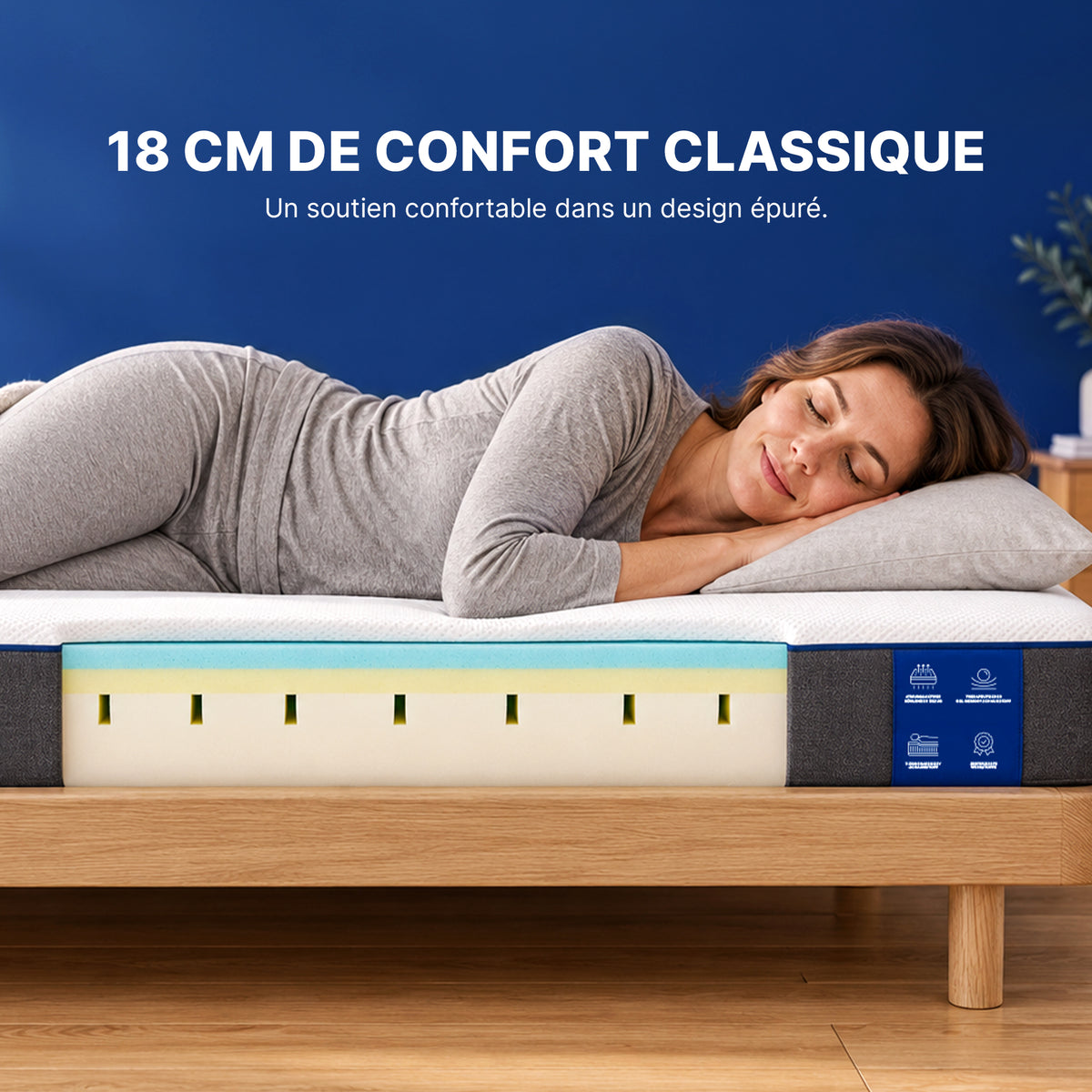18 CM DE CONFORT CLASSIQUE