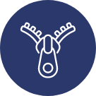 Reißverschlussbezug