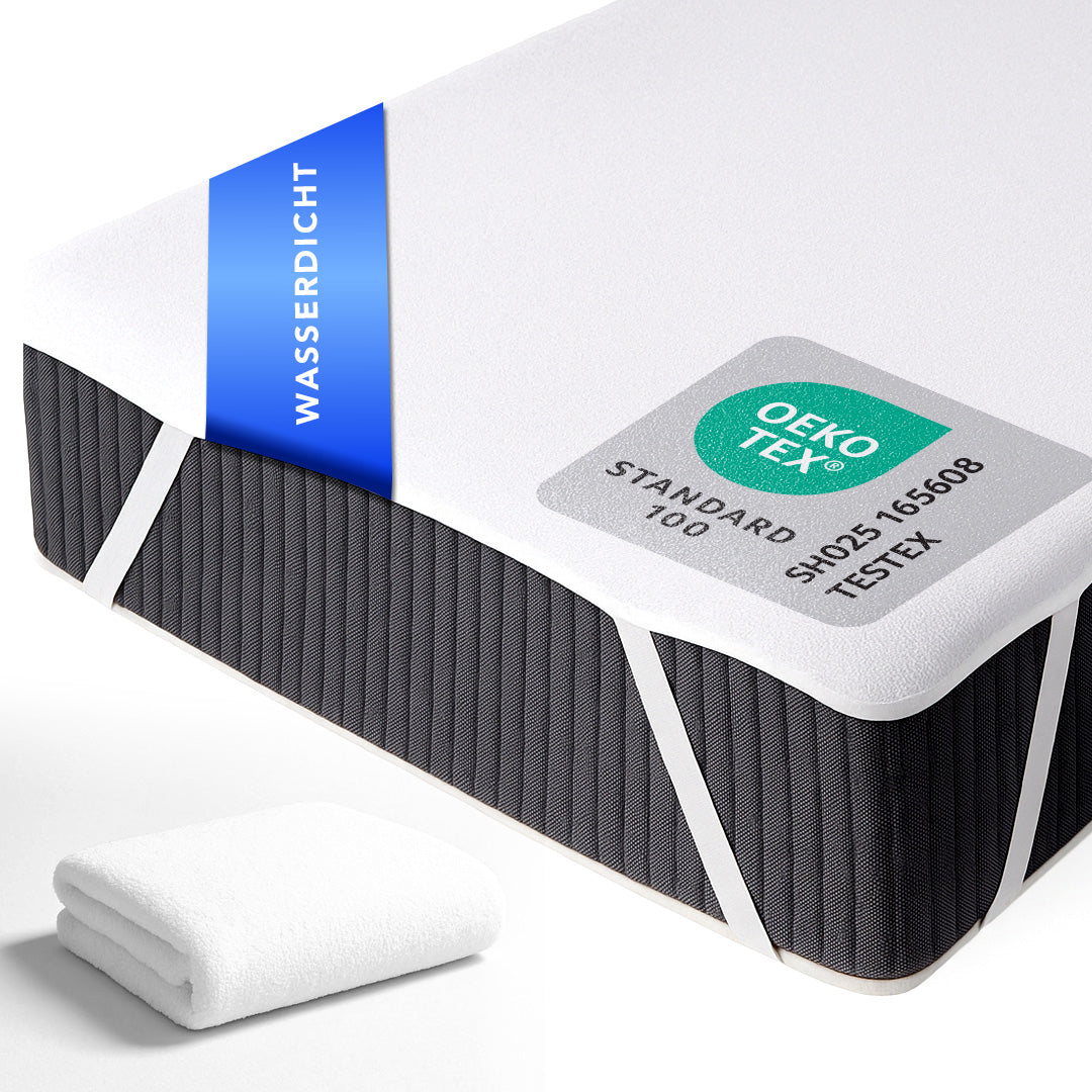 Matratzenschoner mit elastischen Eckbändern