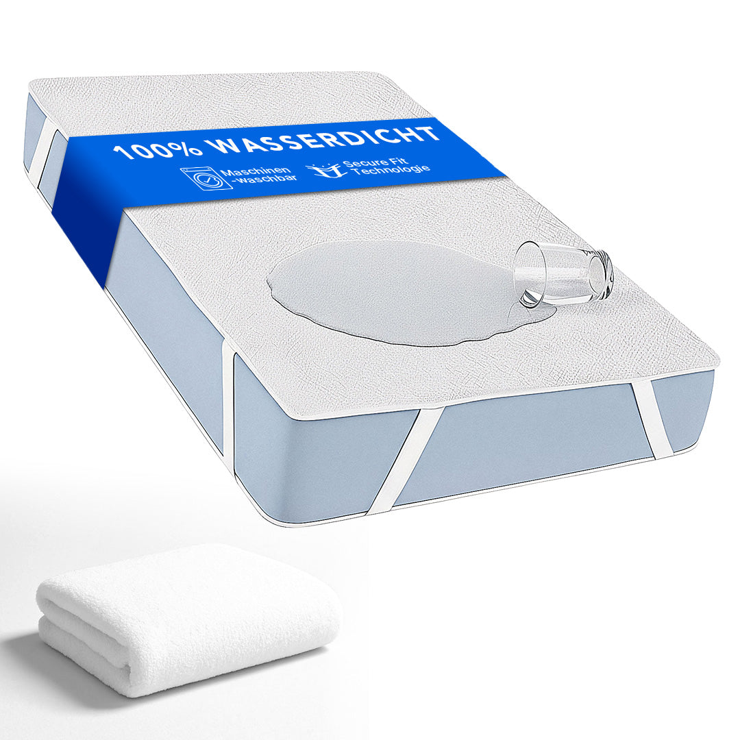 Matratzenschoner mit elastischen Eckbändern