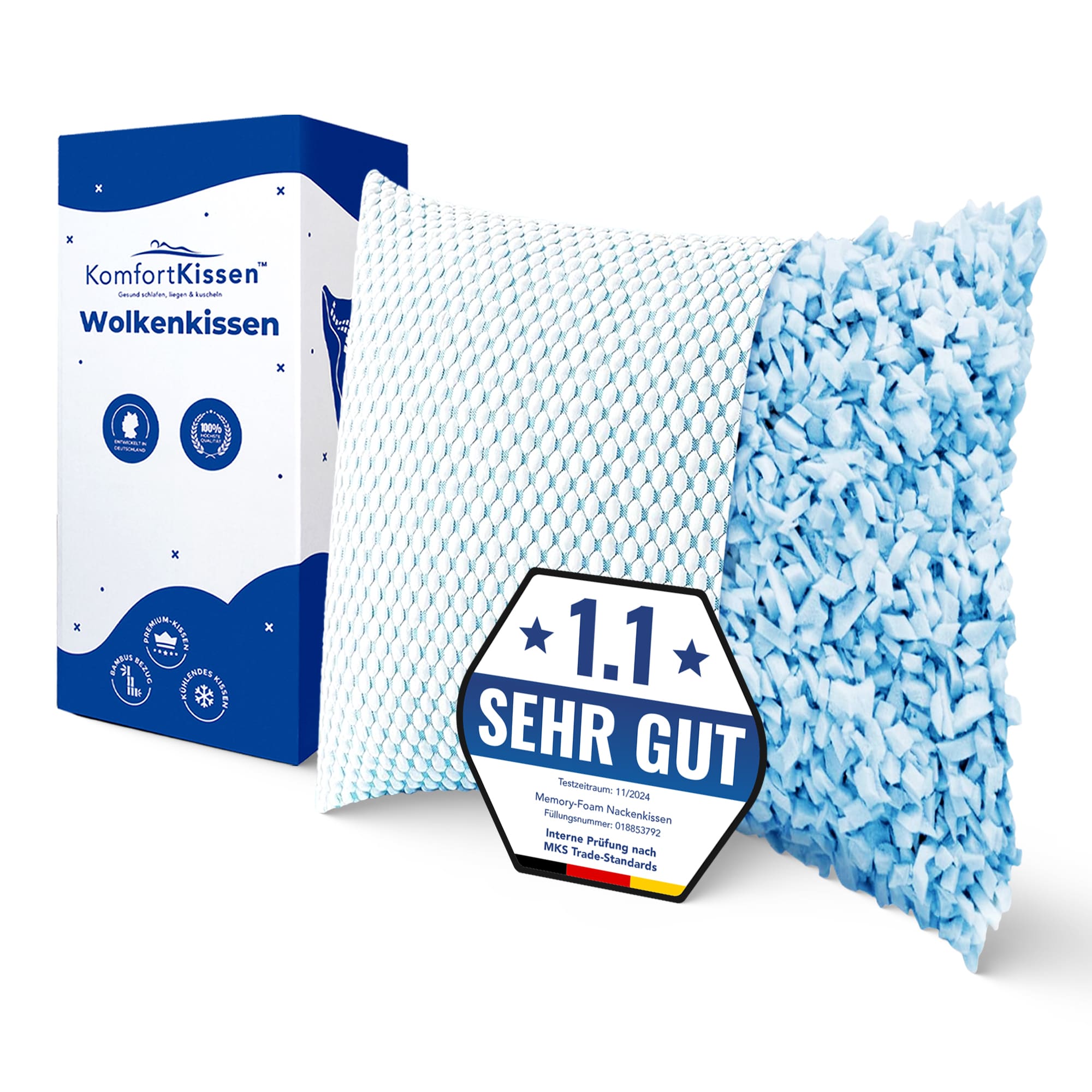 Ergonomisches Wolkenkissen – weiches Kissen für Rücken-, Seiten- und Bauchschläfer