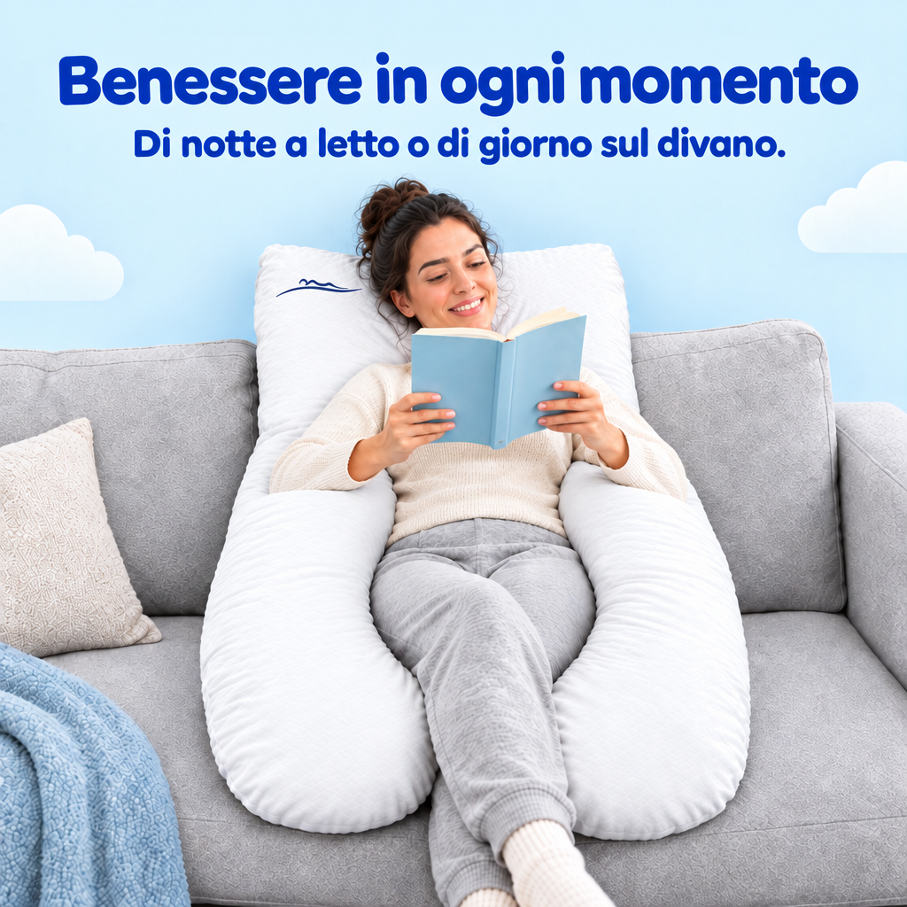 Benessere in ogni momento – di notte a letto o di giorno sul divano – Weiß Blume Rosa Wolken Schwarz Hawaii Aroma Flamingo Beige Hellblau Khaki Walnuss Pfirsich Himmelblau Braun Dunkelgrau Grün