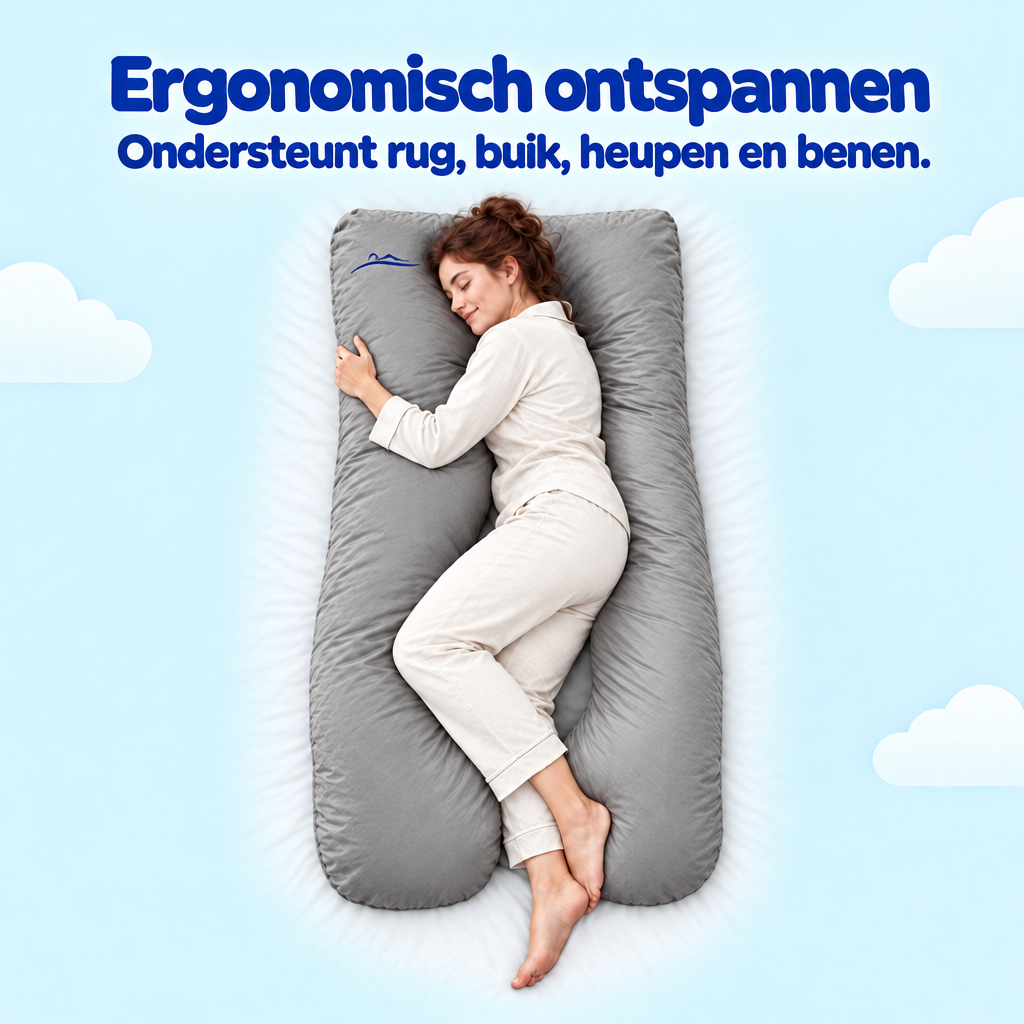 Ergonomisch ontspannen – ondersteunt rug, buik, heupen en benen – Grau (Grey)