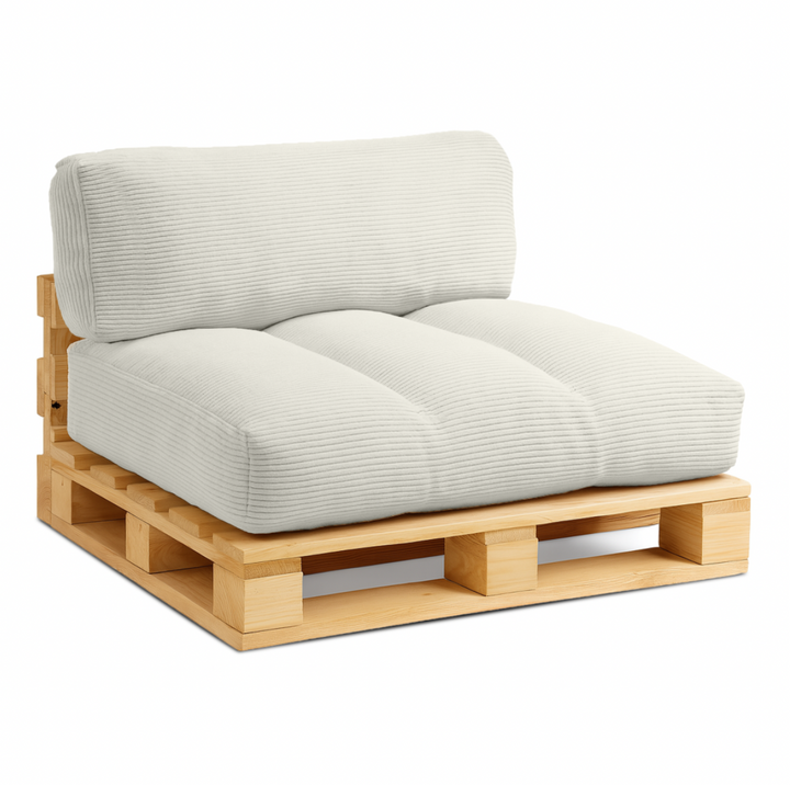 Pallet cushion set cord – back and seat cushions for Euro pallets 
