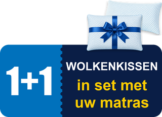 Wolkenkissen 1+1 in set met uw matras