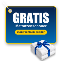 Gratis Matratzenschoner zum Premium Topper