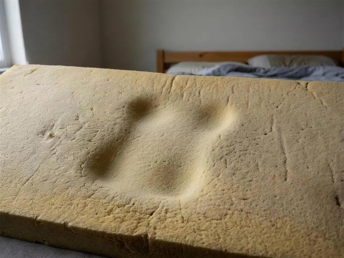 Alter herkömmlicher Schaumstoff mit bleibender Liegekuhle