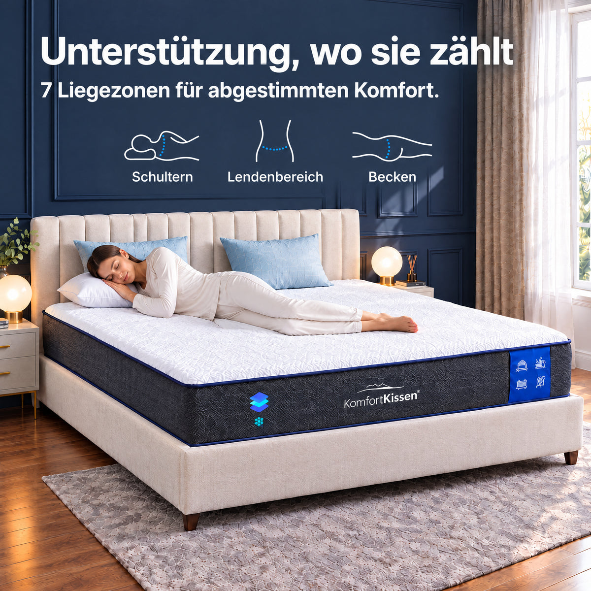 Materasso premium a 7 zone di comfort