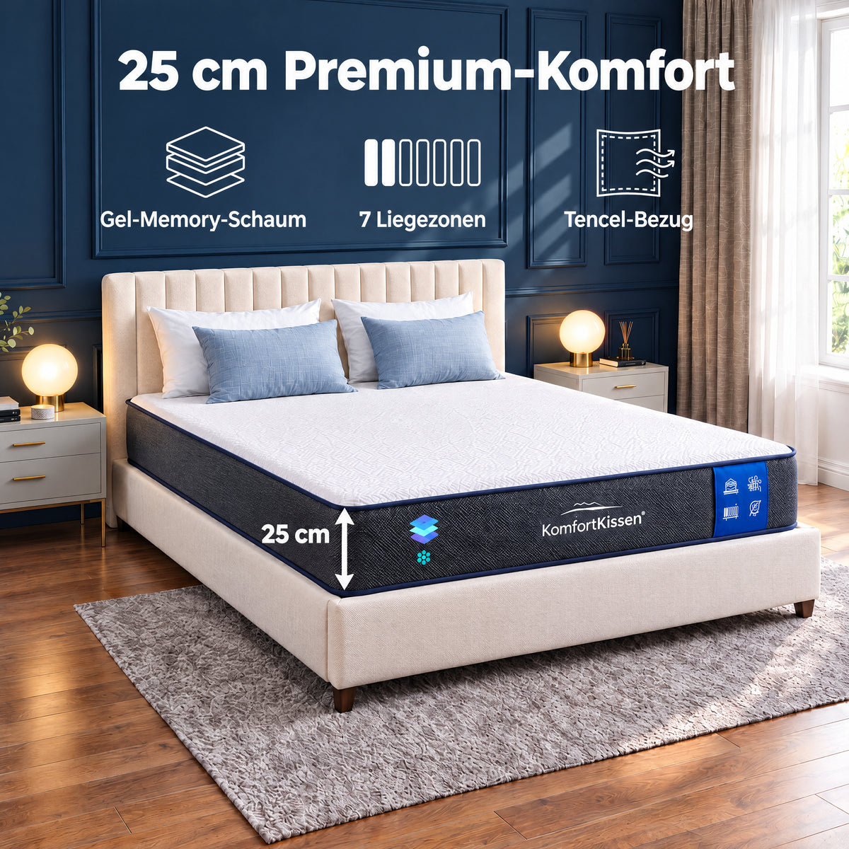 Materasso premium a 7 zone di comfort