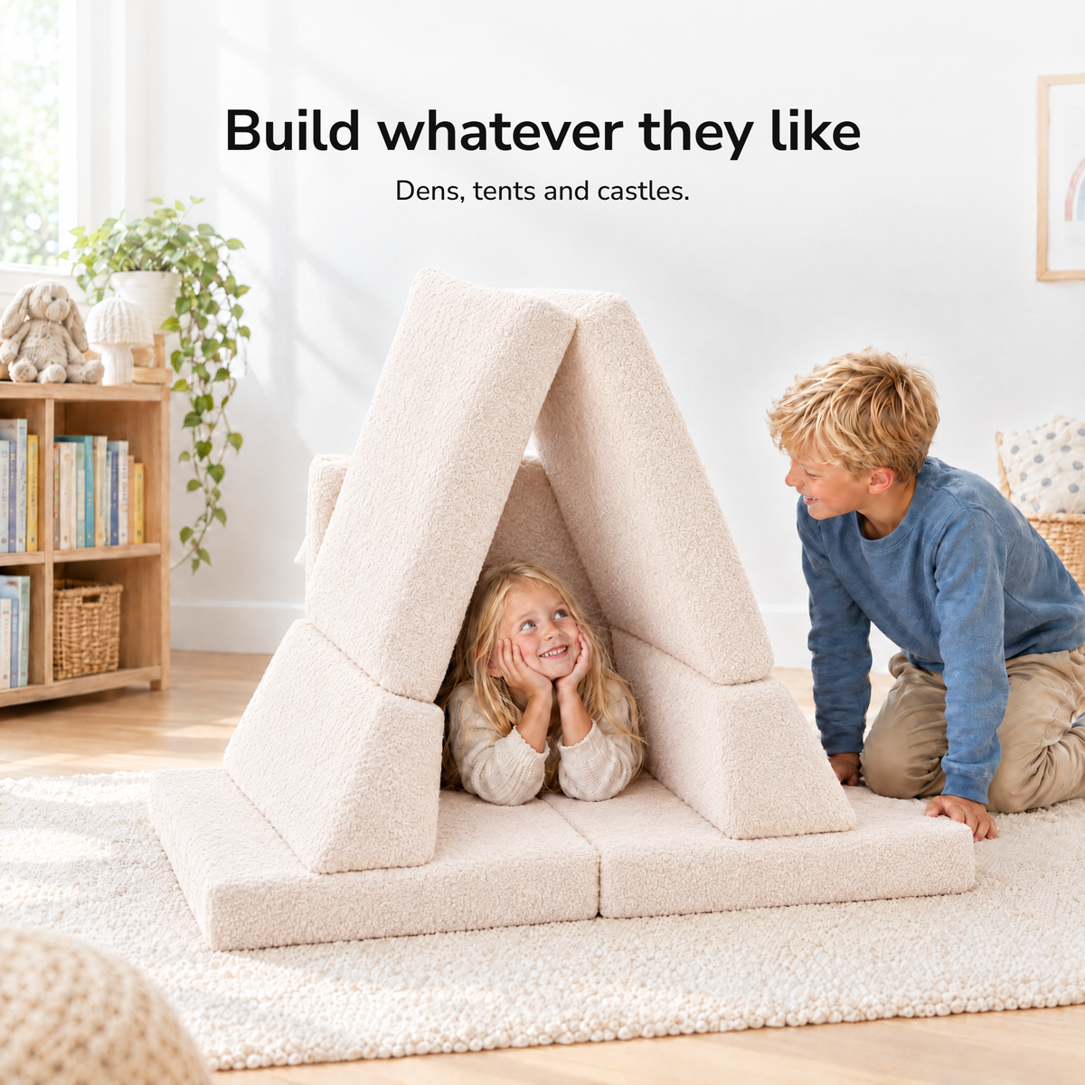 Teddy Beige · Pluszowy beż · Teddy béžová – Build whatever they like