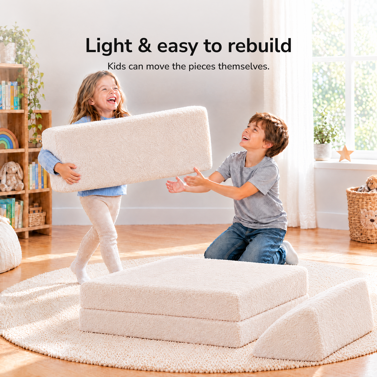 Teddy Beige · Pluszowy beż · Teddy béžová – Light & easy to rebuild